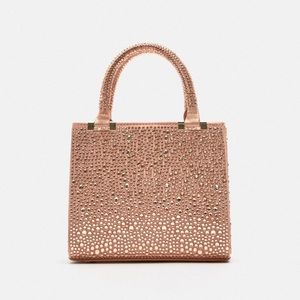 Zara rhinestone mini city bag๐ค